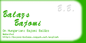 balazs bajomi business card